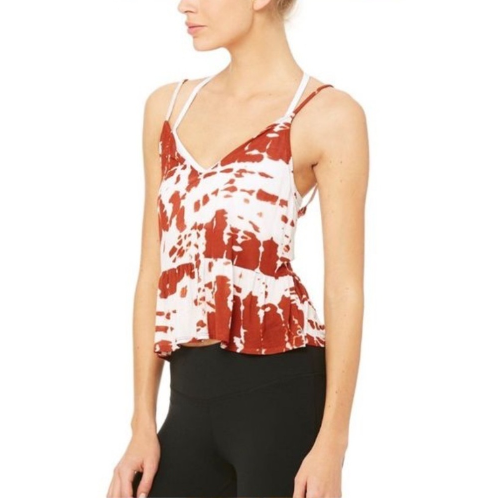 Alo yoga flutter tie Dye tank sun baked